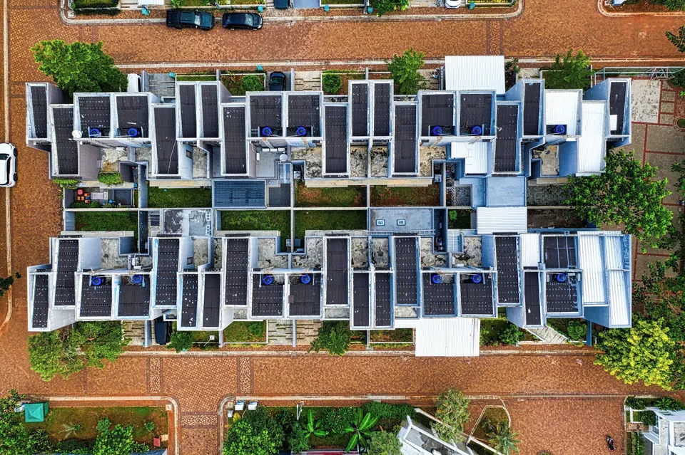 Konut sitesi ortak çatıları